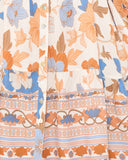 Sophia Orange Blue Floral Mini Dress