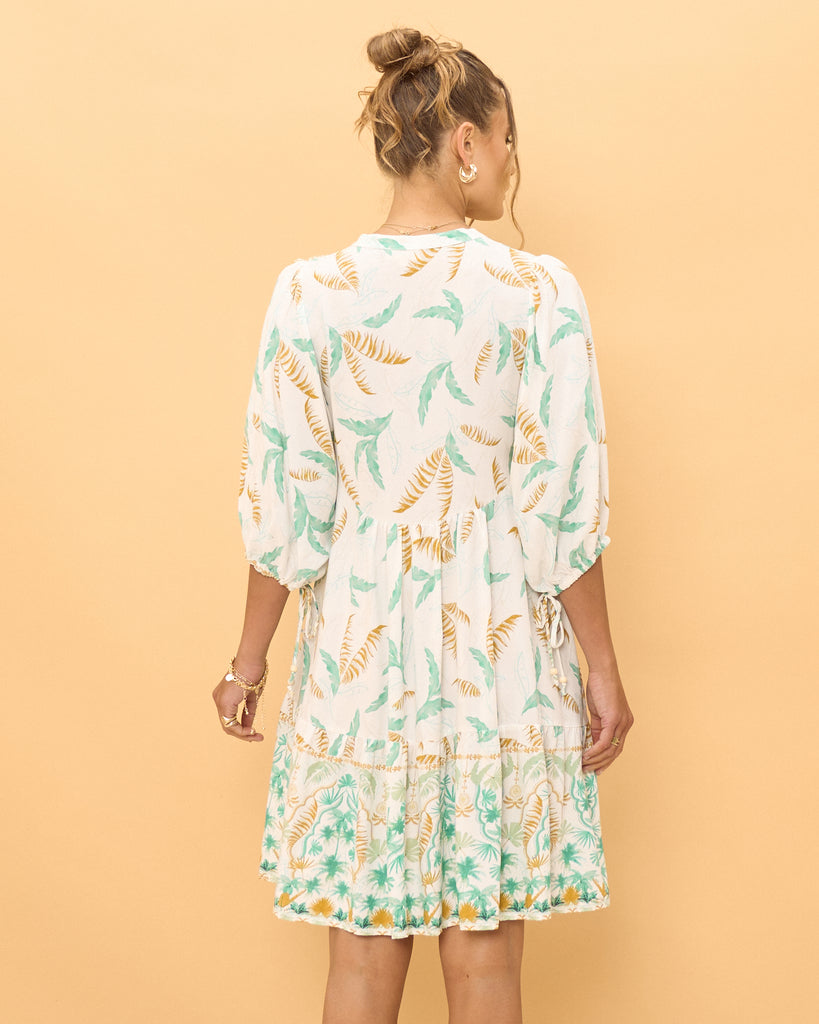 Women's Floral Linen 2-Piece Short Set - Boho Button-Down Short Sleeve Shirt & Lace Trim High-Waist Shorts, Loose Fit, Beach Vacation Outfit (Sizes XS-XL)