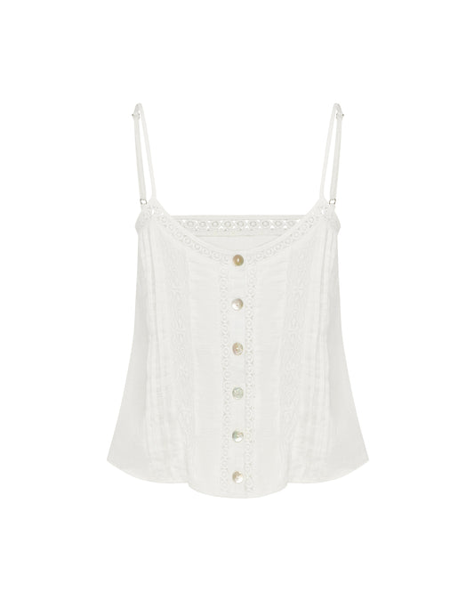 Jasmine White Cami Top