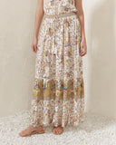 Glory Green Boho Maxi Skirt