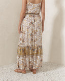 Glory Green Boho Maxi Skirt