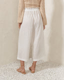 Gaia White Linen Culottes