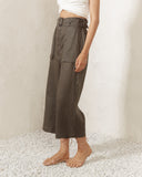 Gaia 木炭亚麻裙裤