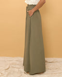 Sol Khaki Green Wide Leg Pants