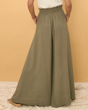 Sol Khaki Green Wide Leg Pants
