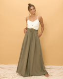 Sol Khaki Green Wide Leg Pants