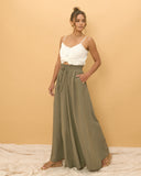 Sol Khaki Green Wide Leg Pants