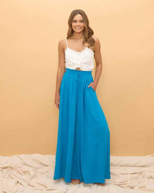 Sol Blue Wide Leg Pants