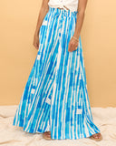 Umu Blue Abstract Wide Leg Pants