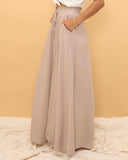 Sol Beige Wide Leg Pants