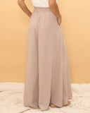 Sol Beige Wide Leg Pants