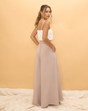 Sol Beige Wide Leg Pants