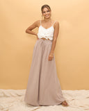Sol Beige Wide Leg Pants