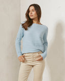 Sweater Rajut Biru Brea