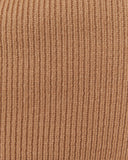 Desiree Camel Ribbed Midi Dress