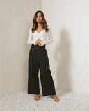 Edie White Twist Top