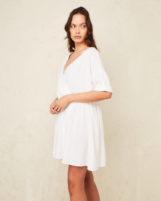 Mini Dress Kenzie Putih Reversibel
