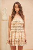 Nectar Wilde Orange Boho Mini Dress