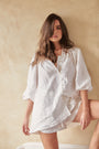 Mystic Moon Florence White Abstract Blouse