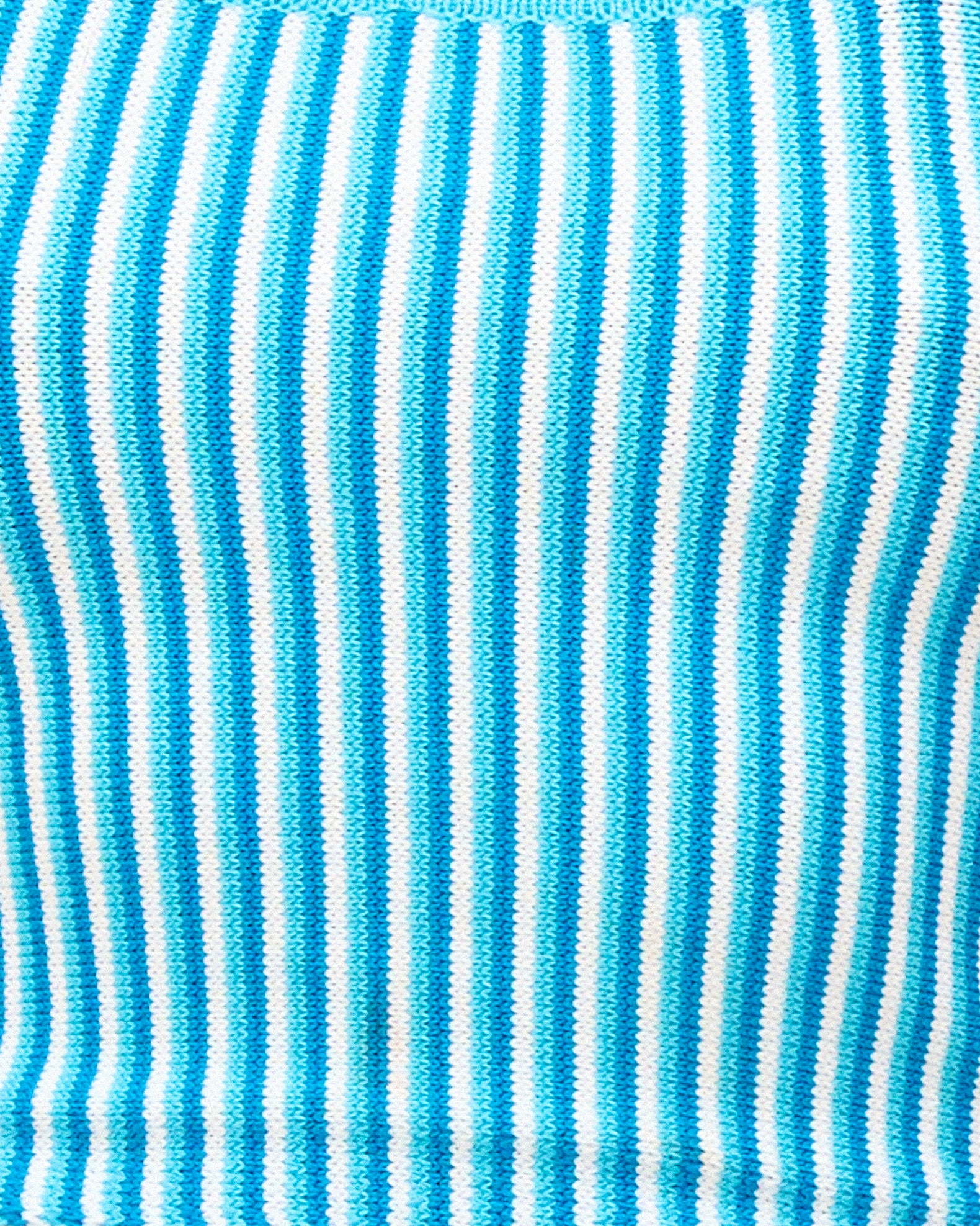 Sana Blue Stripe Knit Crop Top