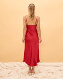 Gaun Midi Merah Orilla