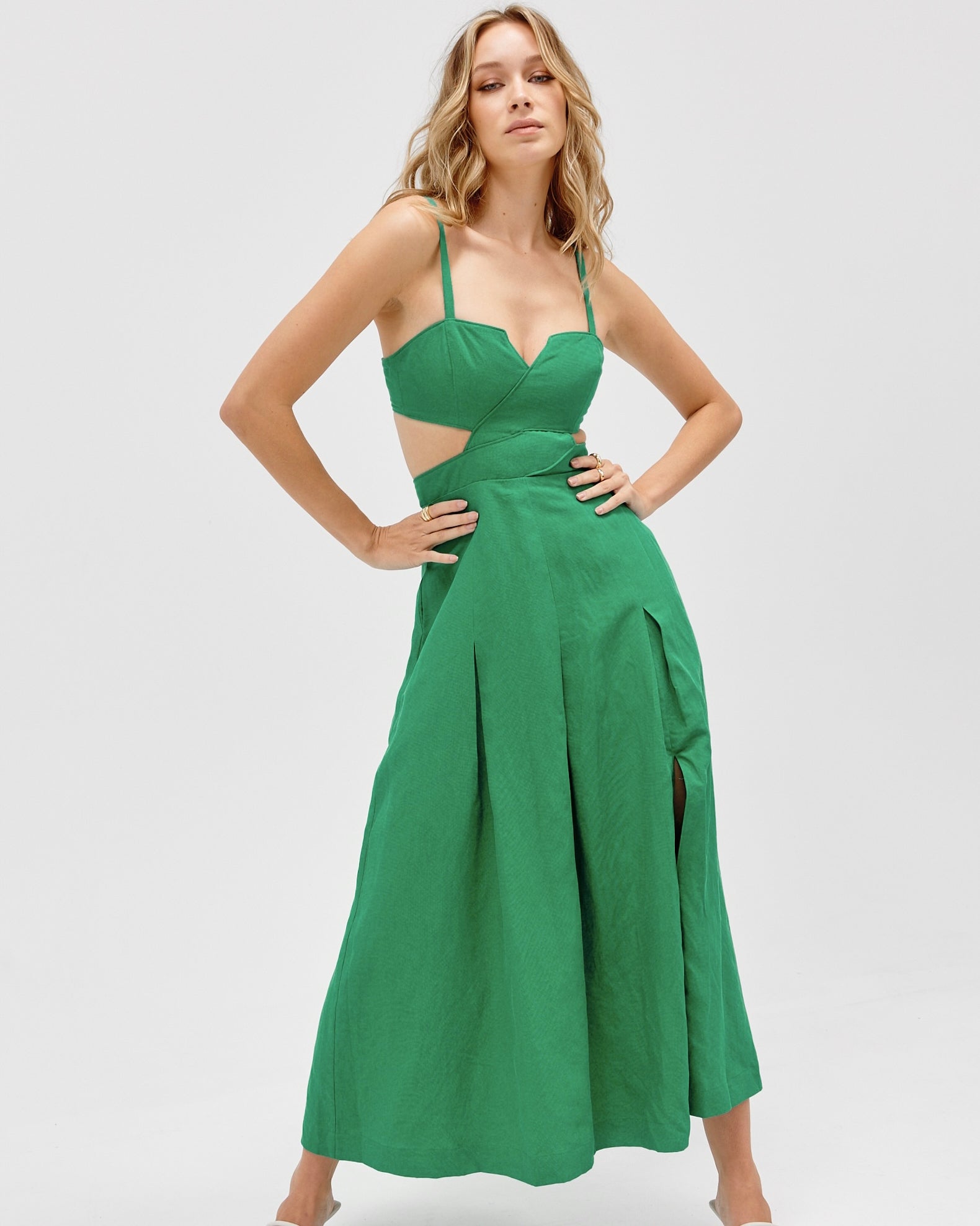 Forte Emerald Green Midi Dress
