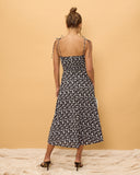 Millie Black Floral Midi Dress