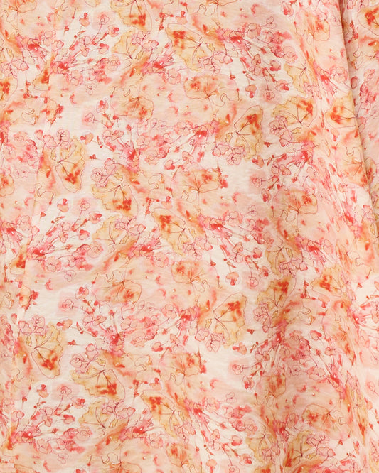 Emmie Pink Floral Midi Dress