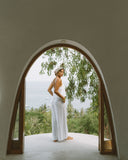 Levie White Linen Cami Top