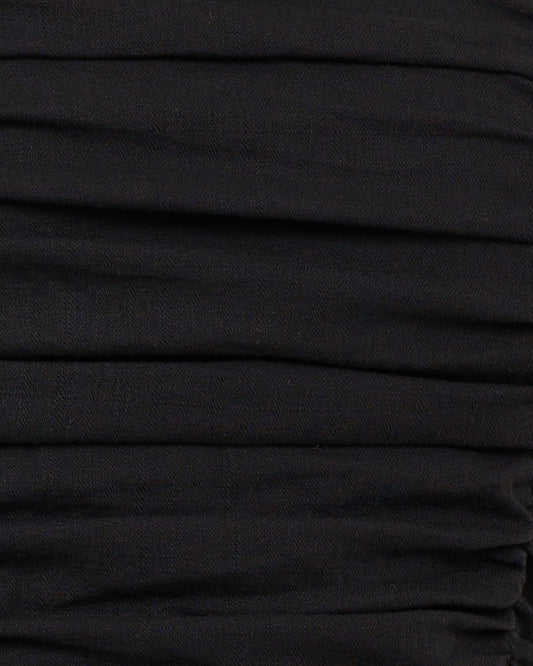 Kira 黑色褶饰上衣