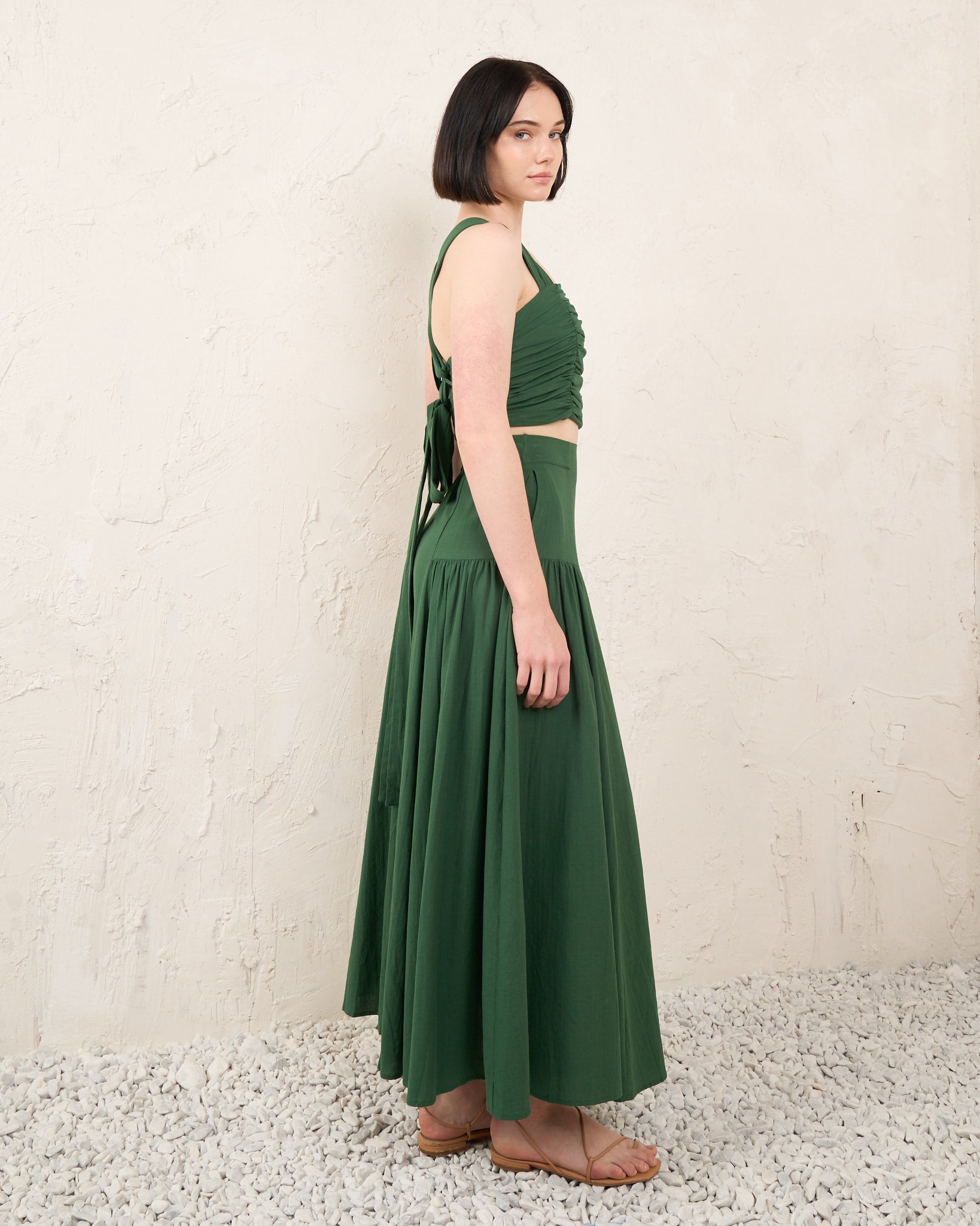 Kiara Green Maxi Skirt