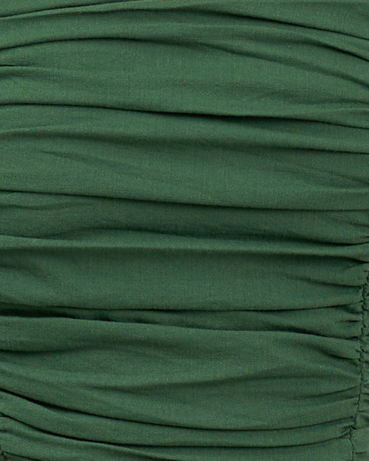 Kira 绿色褶饰上衣