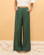 Maggie Forest Green Wide Leg Pants