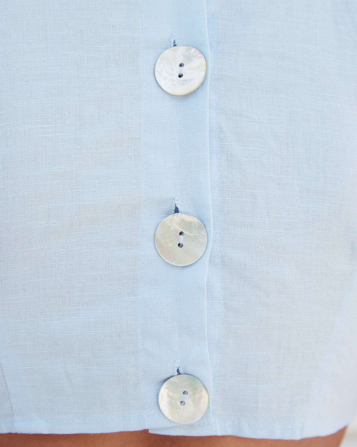 close up of buttons on the gemma dress