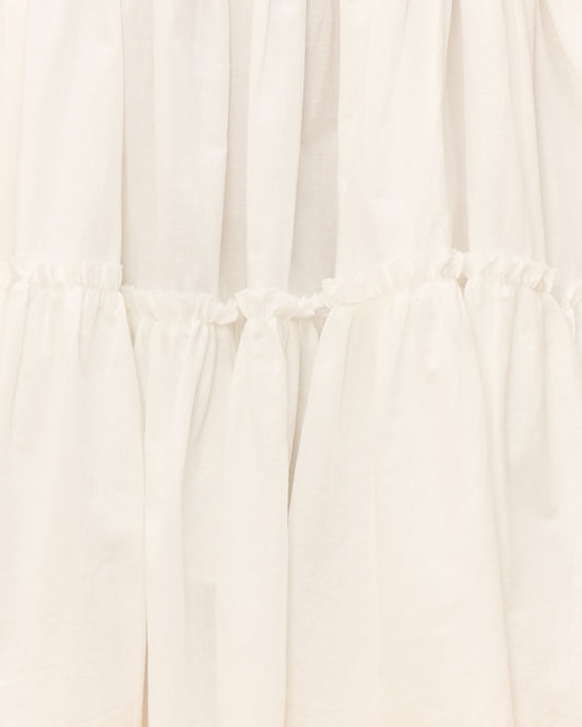 Gaun Mini Bertingkat Putih Sea Eden Sundance