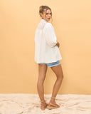 Mystic Moon Florence White Abstract Blouse