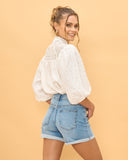 Mystic Moon Florence White Abstract Blouse