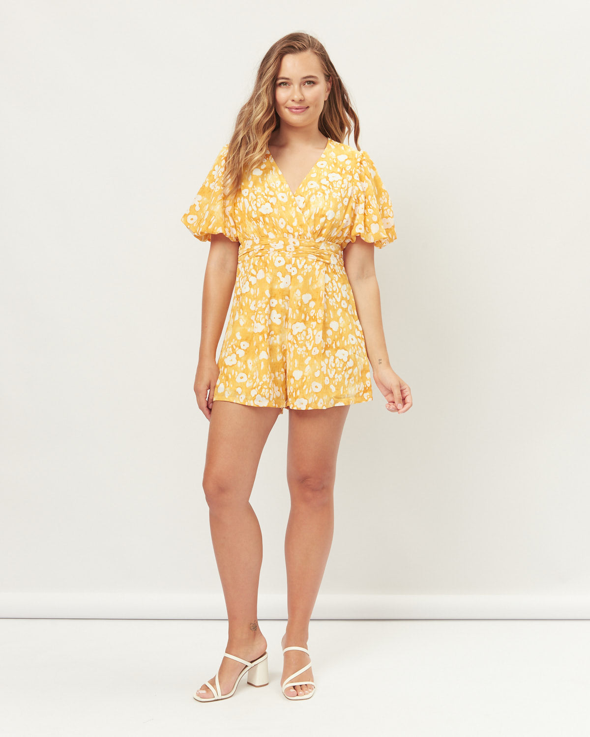 Paige Yellow Floral Playsuit