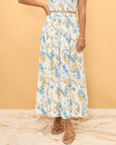 Eveleigh Blue Floral Maxi Skirt