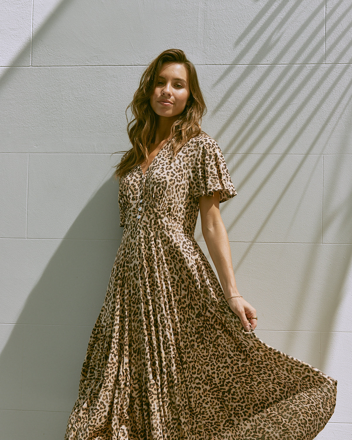Valerie Leopard Print Maxi Dress