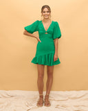 Mini Dress Depan Ulyssa Green Twist