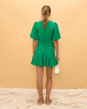 Ulyssa Green Twist Front Mini Dress