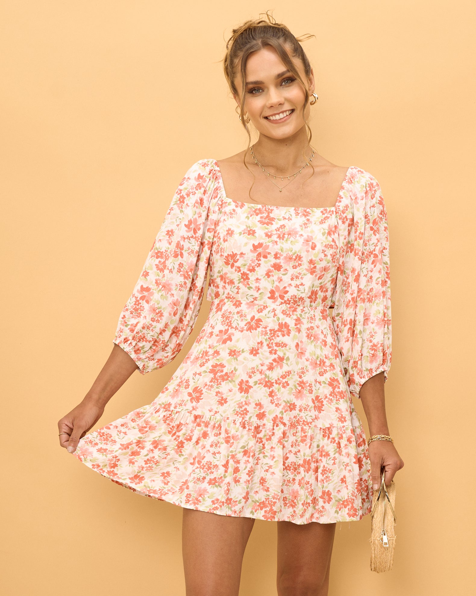 Wallis pink floral best sale dress