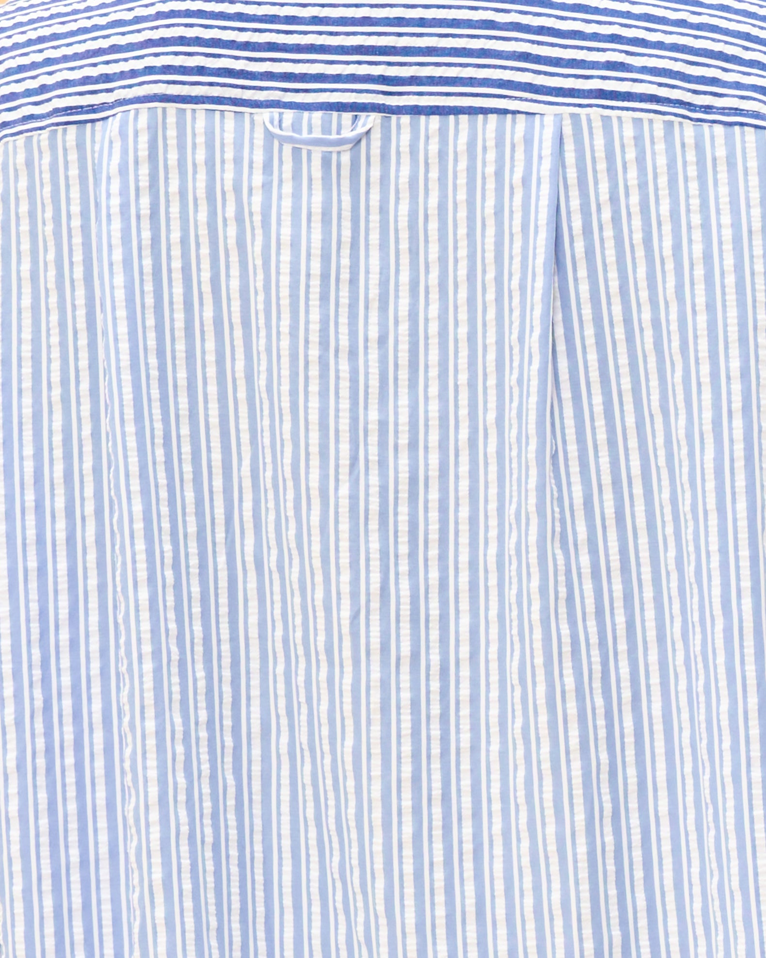 Tia Blue Contrast Stripe Oversized Shirt