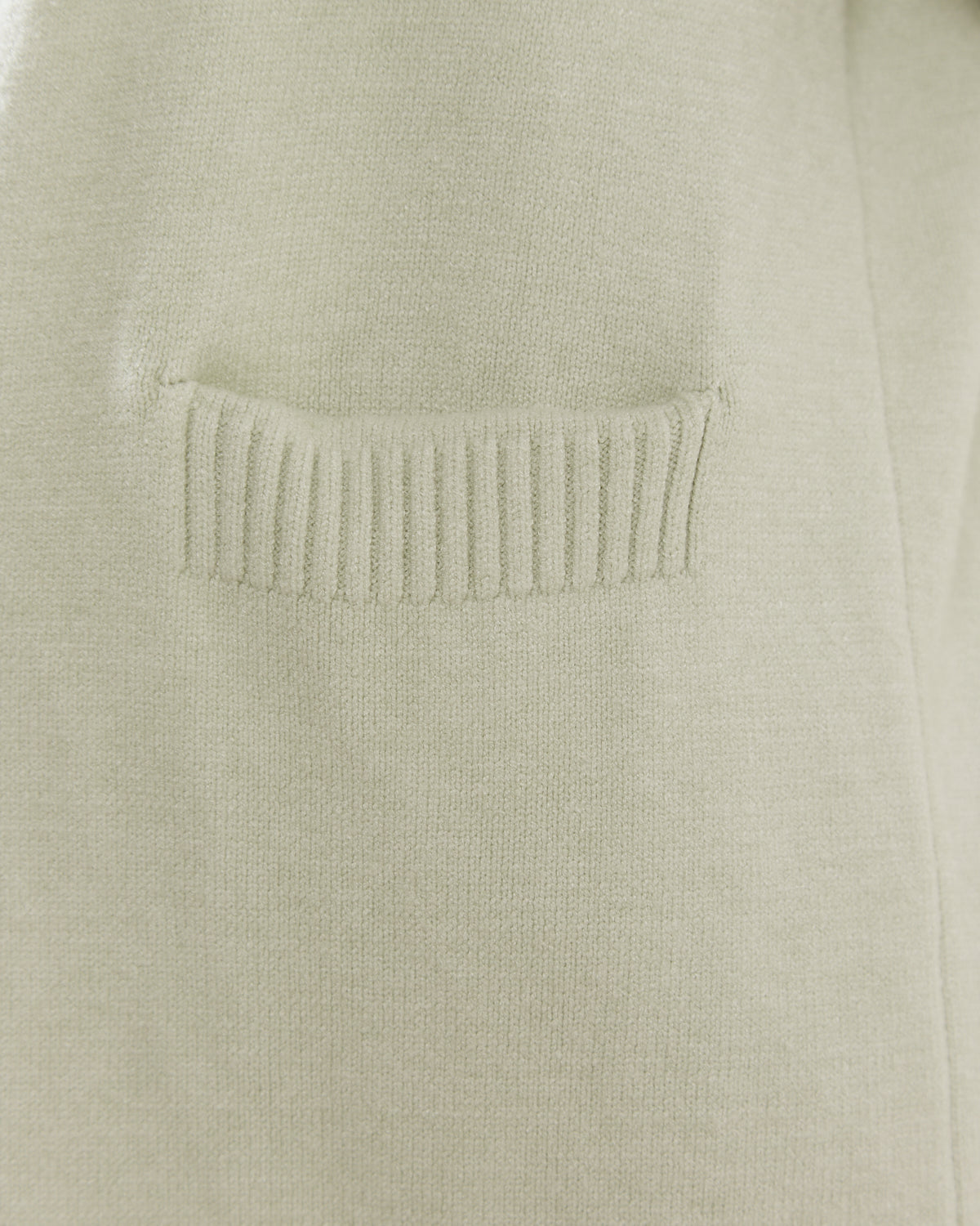 Close up of the zola mint cardigan